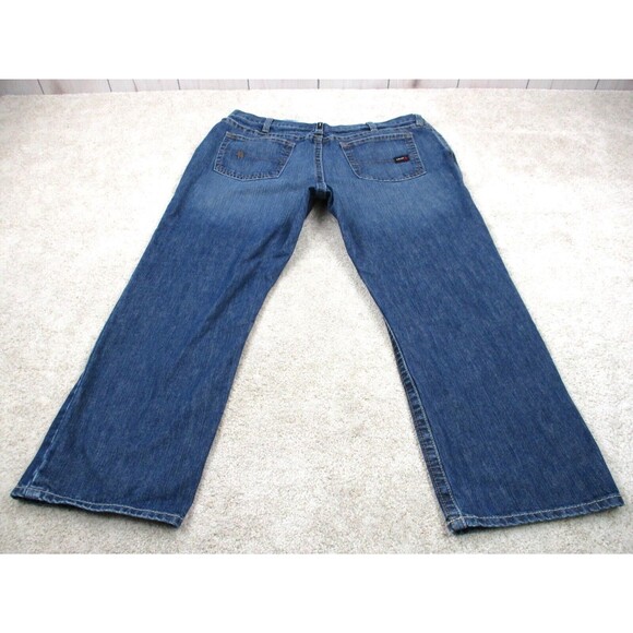 Ariat FR Jeans Men 42x29 Blue Denim M4 Low Rise Boot Fire Resistant Work Pants - Picture 3 of 11